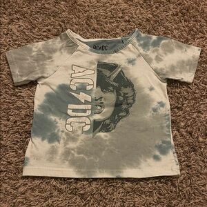AC/DC Kids Graphic Tee - Gray and White